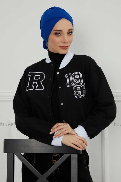 Ellie - Blå Bomuld Turban