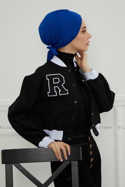 Ellie - Blå Bomuld Turban