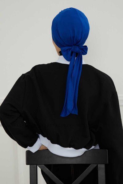 Ellie - Blå Bomuld Turban