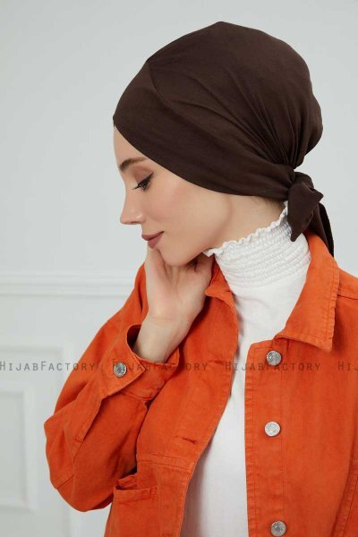 Ellie - Brun Bomuld Turban