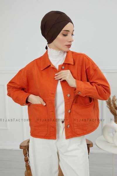 Ellie - Brun Bomuld Turban
