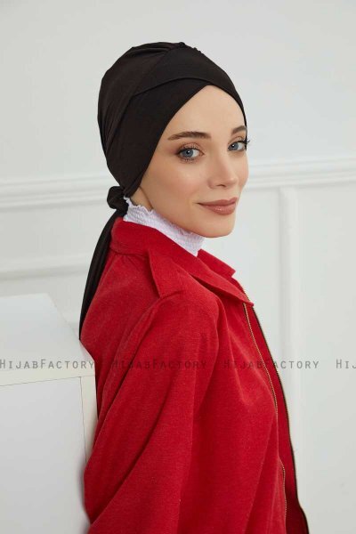 Ellie - Svart Bomuld Turban