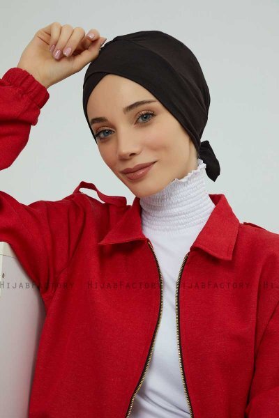 Ellie - Svart Bomuld Turban