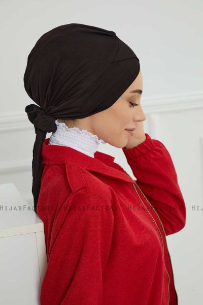Ellie - Svart Bomuld Turban
