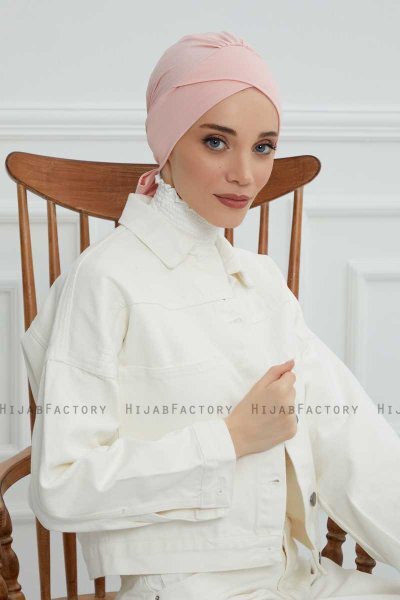 Ellie - Gammelrosa Bomuld Turban