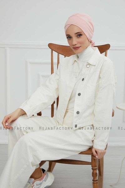 Ellie - Gammelrosa Bomuld Turban