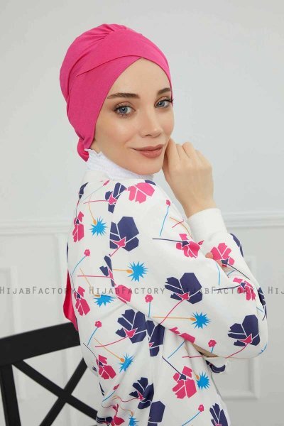 Ellie - Fuchsia Bomuld Turban