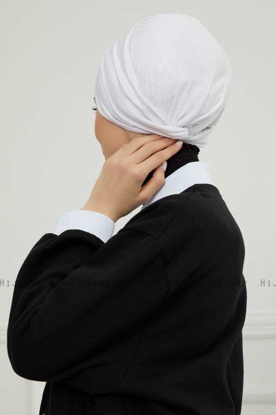 Ellie - Hvid Bomuld Turban