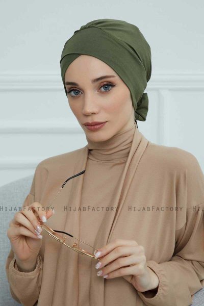 Ellie - Khaki Bomuld Turban