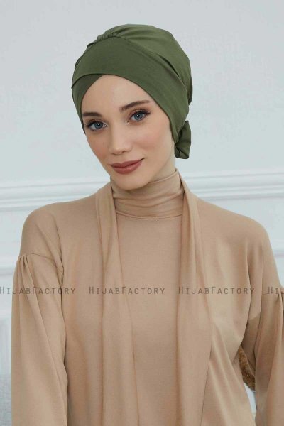Ellie - Khaki Bomuld Turban
