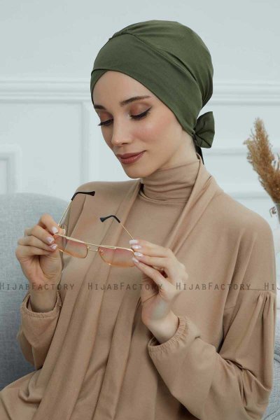 Ellie - Khaki Bomuld Turban
