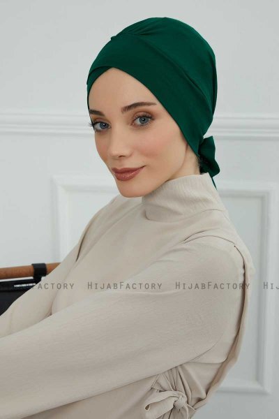 Ellie - Mørkegrøn Bomuld Turban