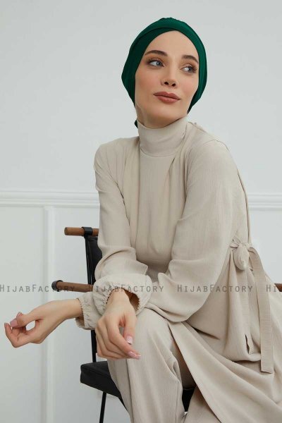 Ellie - Mørkegrøn Bomuld Turban