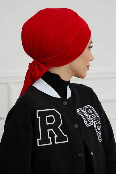 Ellie - Rød Bomuld Turban