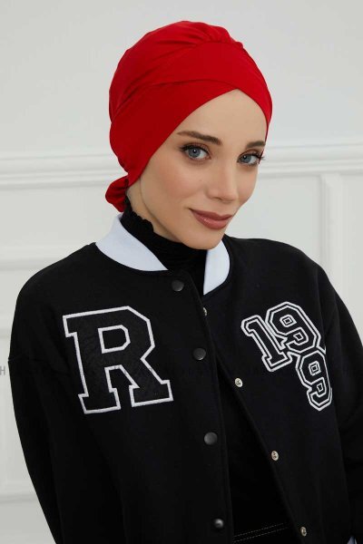 Ellie - Rød Bomuld Turban