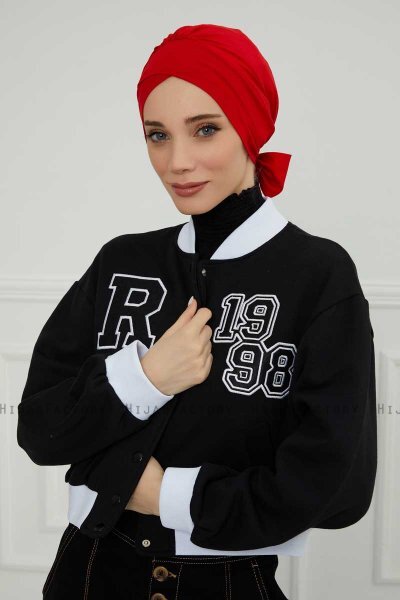 Ellie - Rød Bomuld Turban