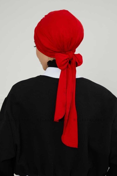 Ellie - Rød Bomuld Turban