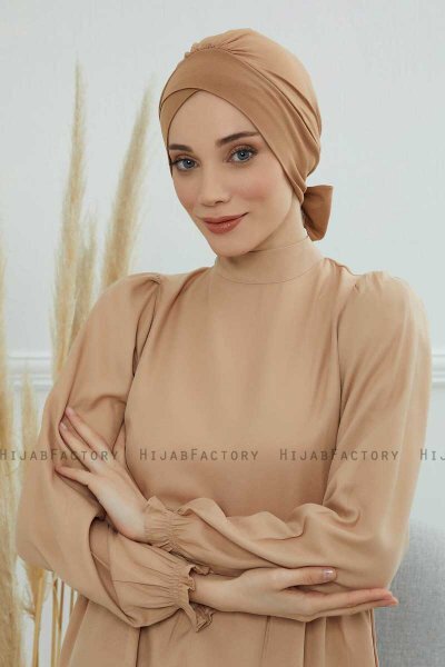 Ellie - Lysebrun Bomuld Turban