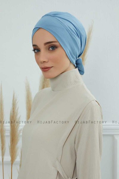 Ellie - Sky Blue Bomuld Turban