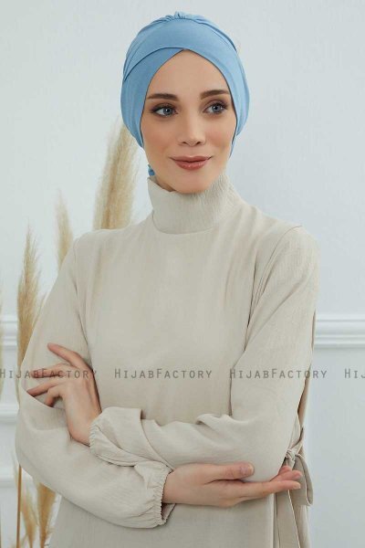 Ellie - Sky Blue Bomuld Turban