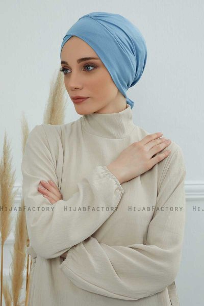 Ellie - Sky Blue Bomuld Turban