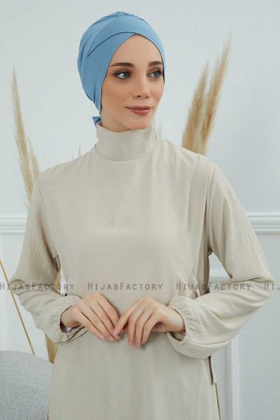 Ellie - Sky Blue Bomuld Turban