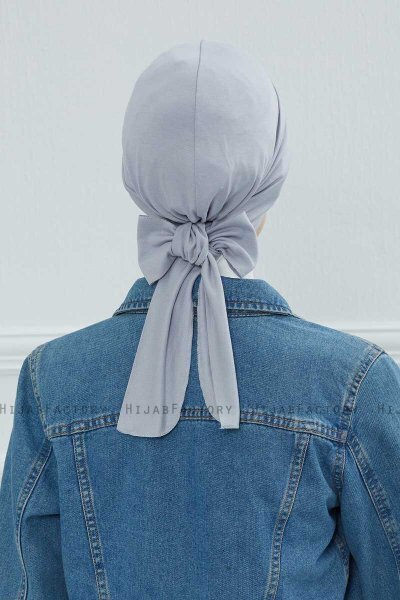 Ellie - Lysegrå Bomuld Turban