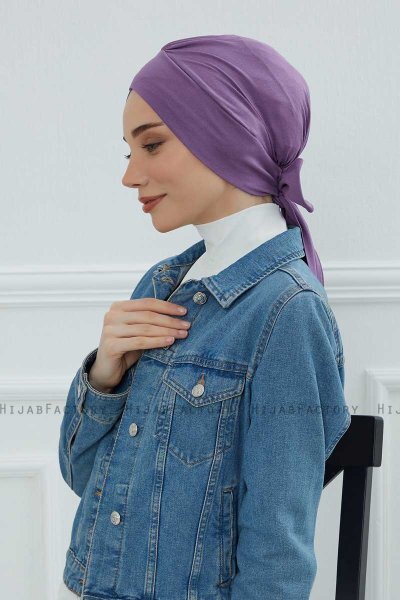 Ellie - Violet Bomuld Turban