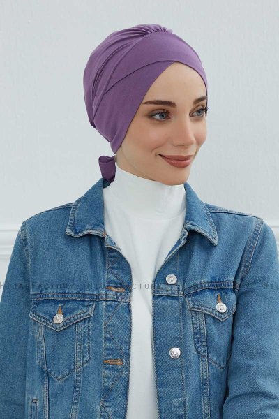 Ellie - Violet Bomuld Turban