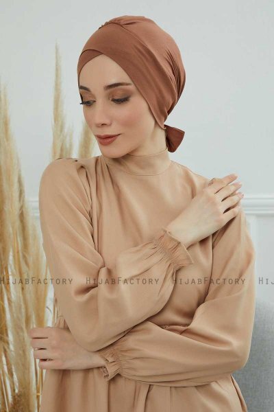 Ellie - Caramel Bomuld Turban