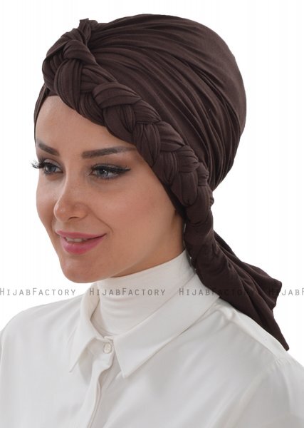 Theresa - Brun Bomuld Turban - Ayse Turban