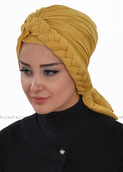 Theresa - Sennepsgul Bomuld Turban - Ayse Turban