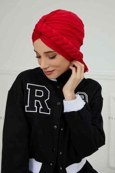 Theresa - Rød Bomuld Turban - Ayse Turban