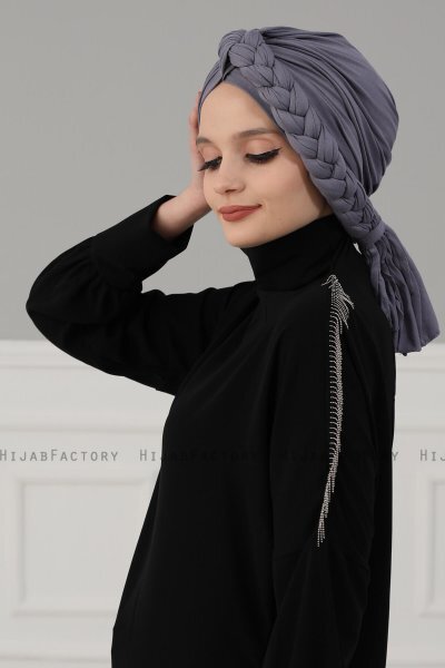 Theresa - Grå Bomuld Turban - Ayse Turban