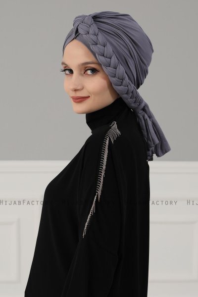 Theresa - Grå Bomuld Turban - Ayse Turban