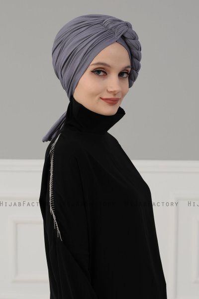 Theresa - Grå Bomuld Turban - Ayse Turban