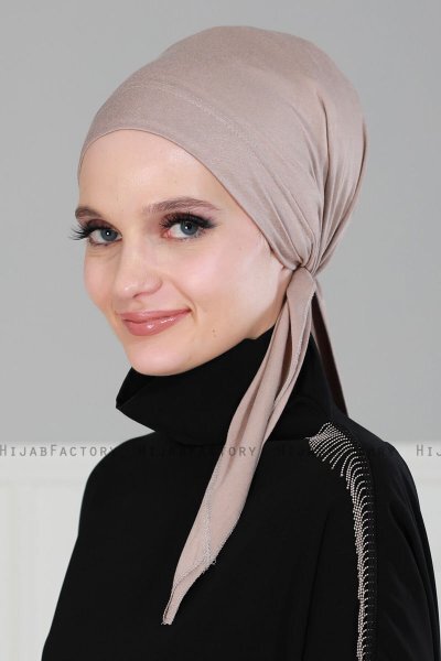 Felicia - Taupe Bomuld Turban