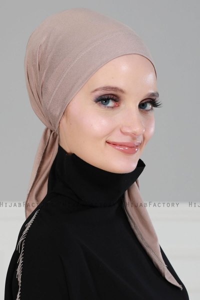 Felicia - Taupe Bomuld Turban