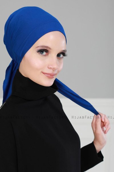 Felicia - Blå Bomuld Turban