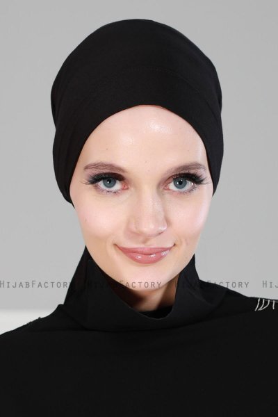 Felicia - Svart Bomuld Turban
