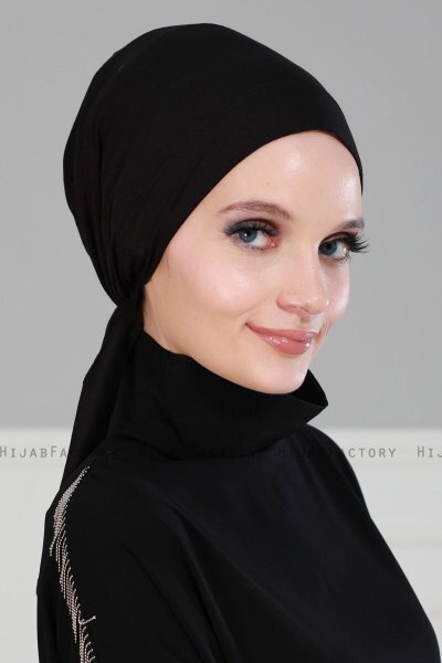 Felicia - Svart Bomuld Turban