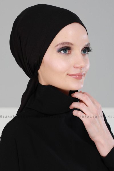 Felicia - Svart Bomuld Turban