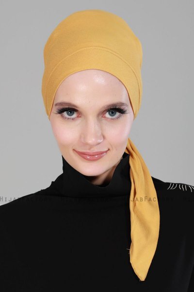 Felicia - Sennepsgul Bomuld Turban