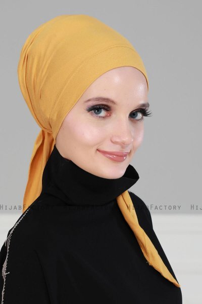 Felicia - Sennepsgul Bomuld Turban
