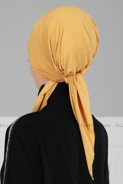 Felicia - Sennepsgul Bomuld Turban