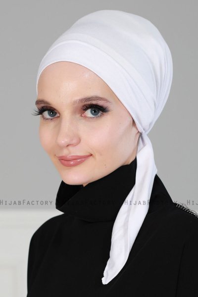 Felicia - Hvid Bomuld Turban
