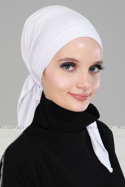 Felicia - Hvid Bomuld Turban