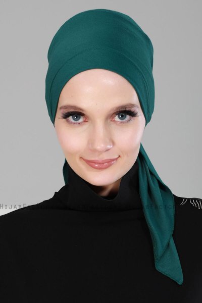 Felicia - Mørkegrøn Bomuld Turban
