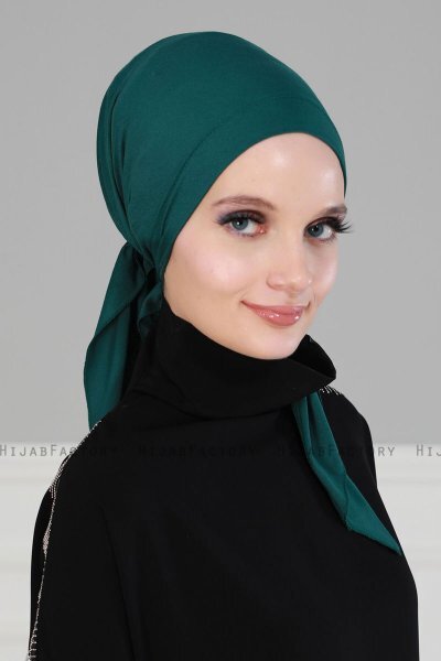 Felicia - Mørkegrøn Bomuld Turban