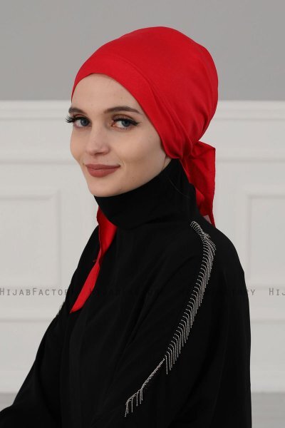 Felicia - Rød Bomuld Turban